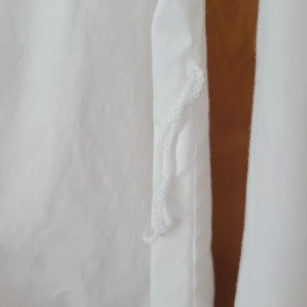 J. Crew Dress Cover Up White Long Sleeves Med. button up casual crisp beach EUC